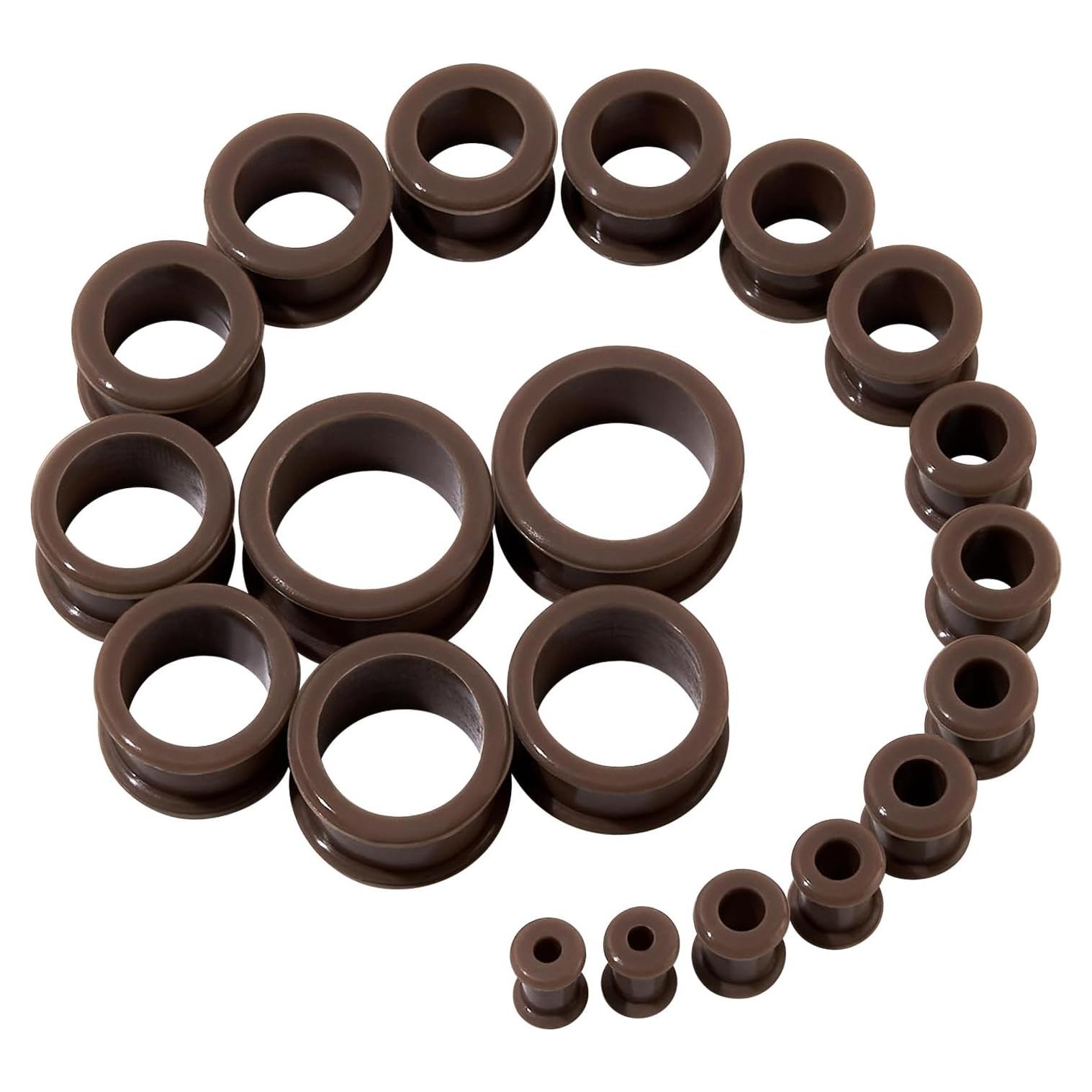 Longbeauty Kit de Túneles de Silicona 20 Piezas 2g-25mm