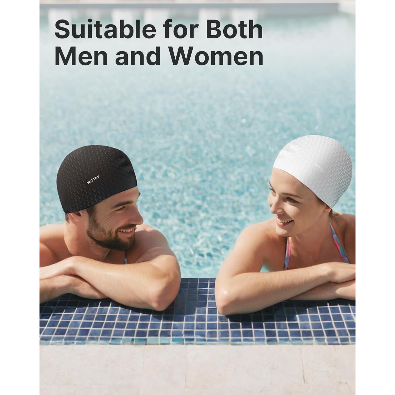 Gorro de Natación YOTTOY para Mujeres - Silicona Impermeable