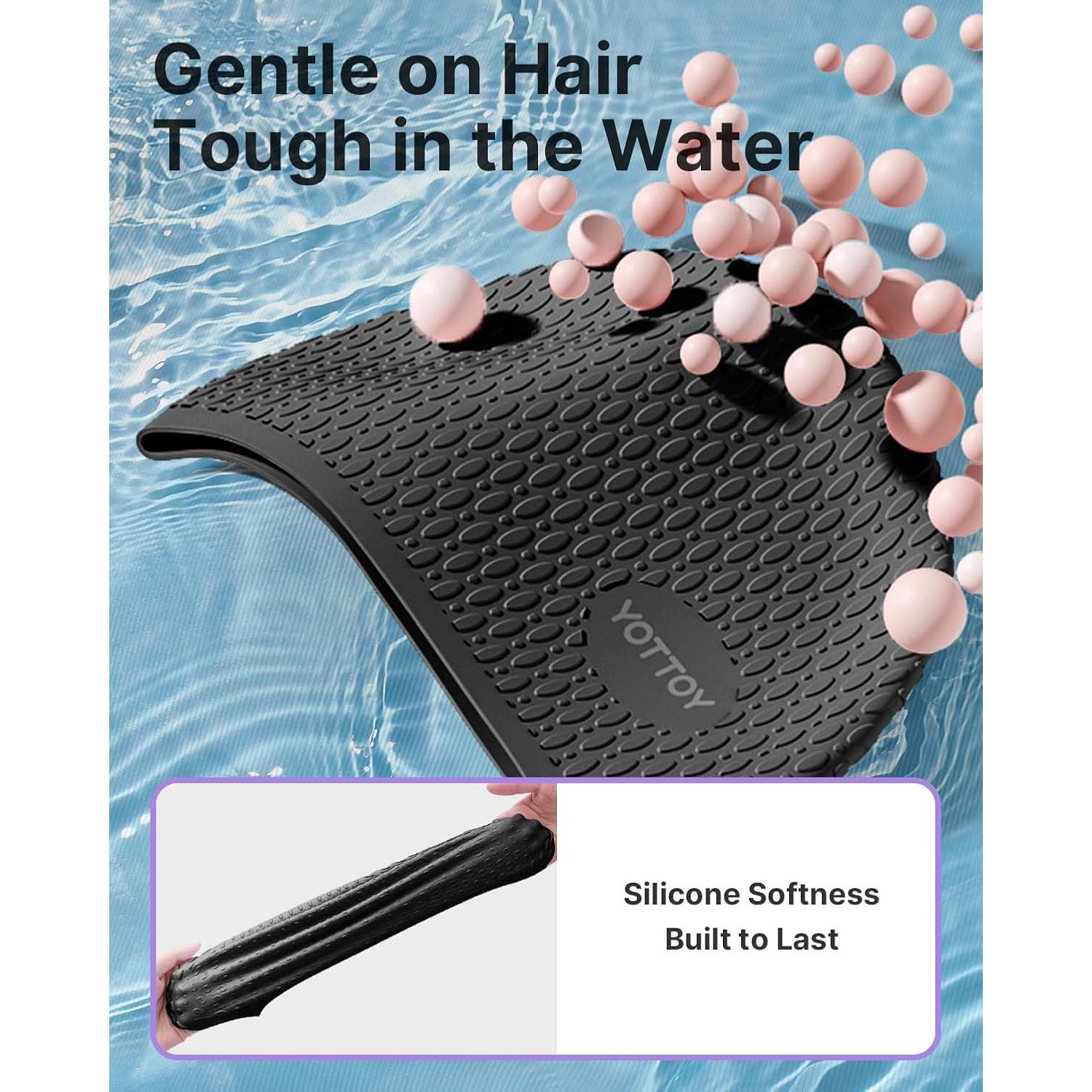 Gorro de Natación YOTTOY para Mujeres - Silicona Impermeable