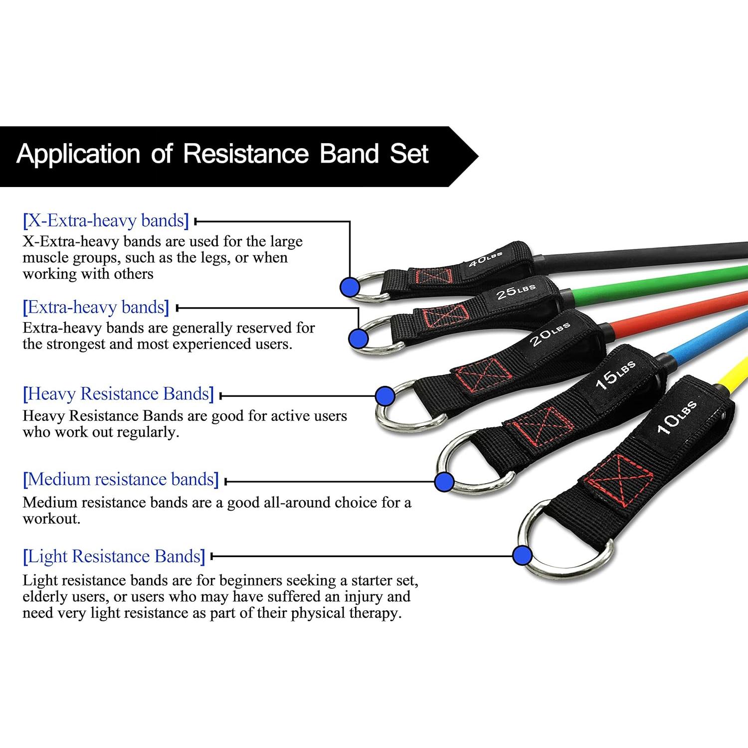 Bandas de Resistencia TheFitLife TFL-Resbands 10-110 lbs