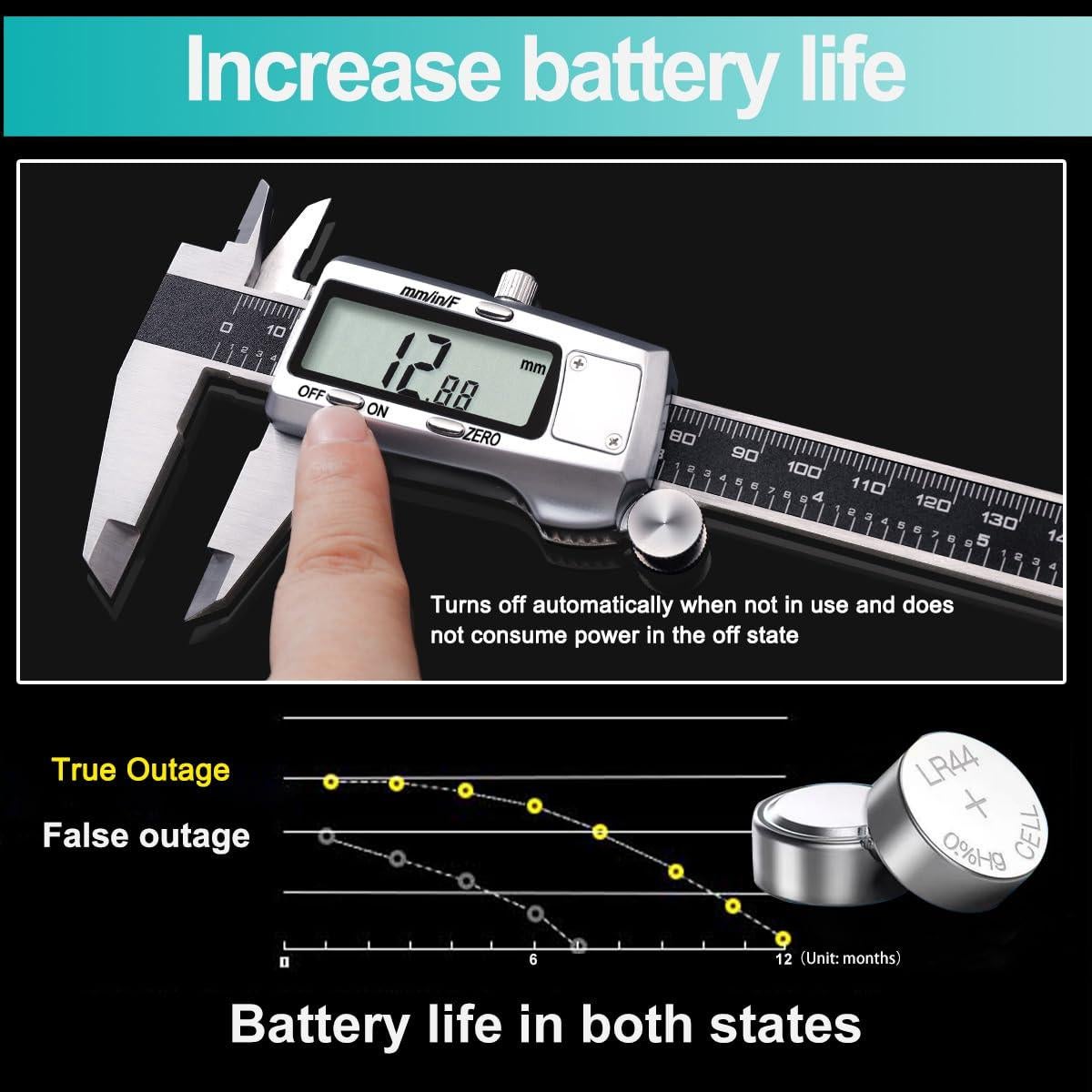 Calibrador Digital Kynup KY-21B 150 mm Acero Inoxidable