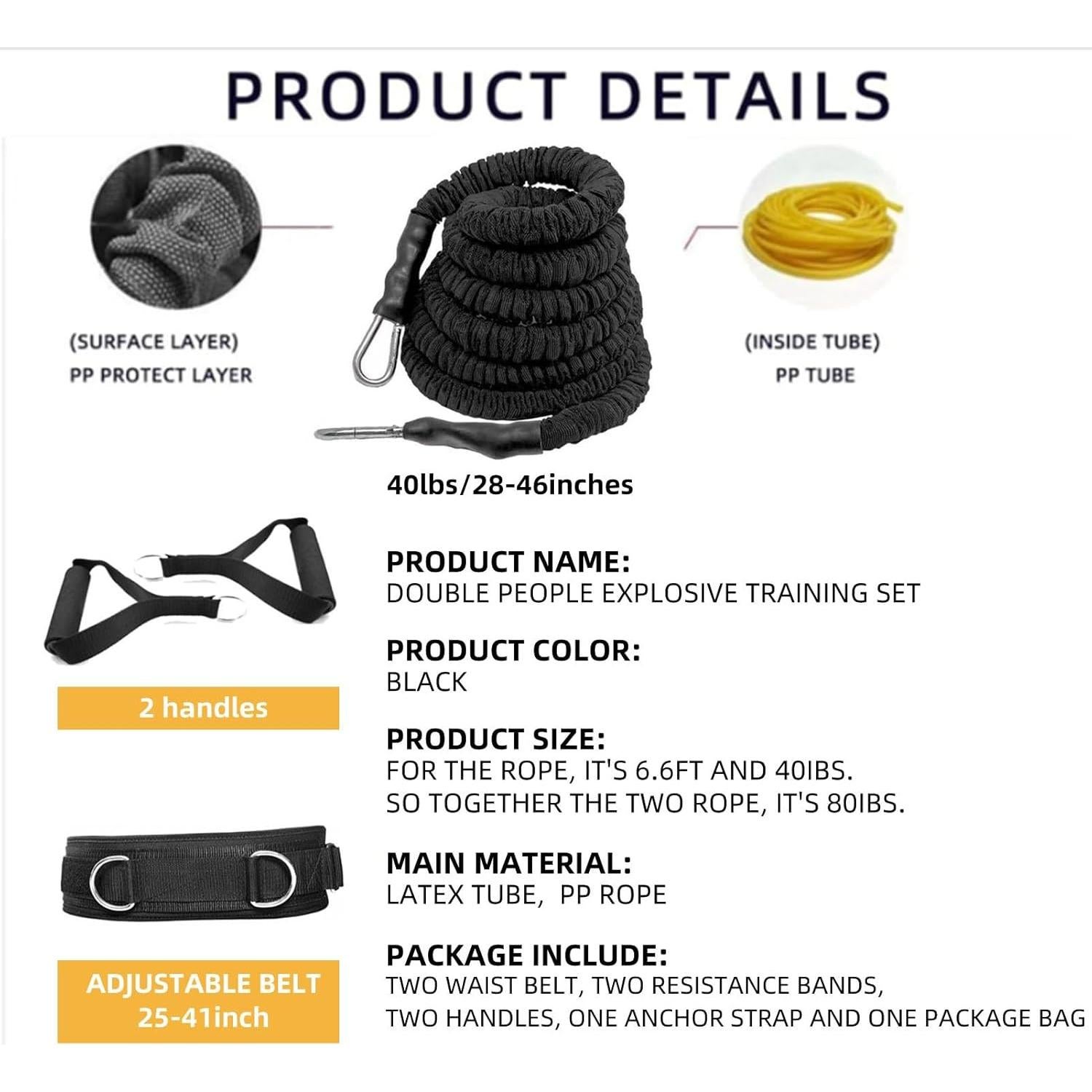 Conjunto de Entrenamiento OYINDIZ 8 Piezas Resistencia Agilidad