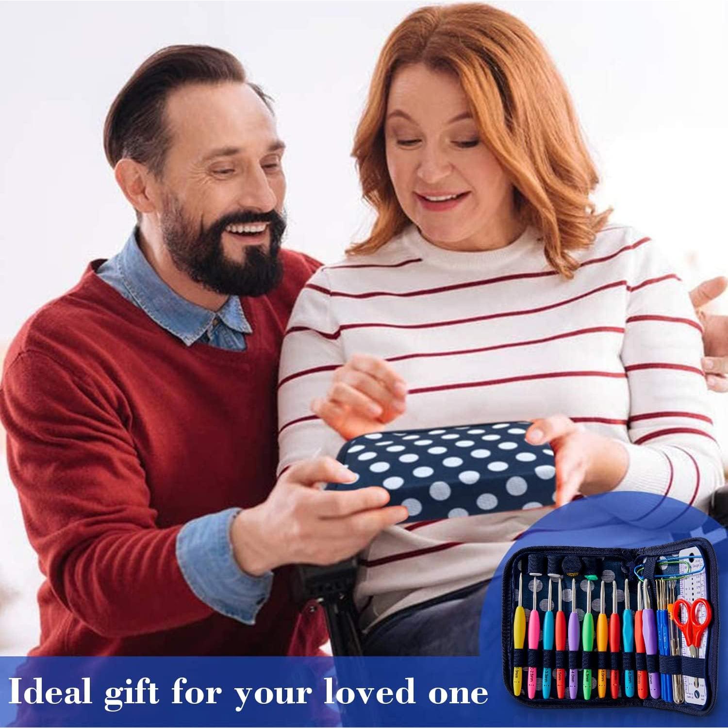 Set de Ganchillos Inscraft 82 Piezas con Mangos Ergonómicos