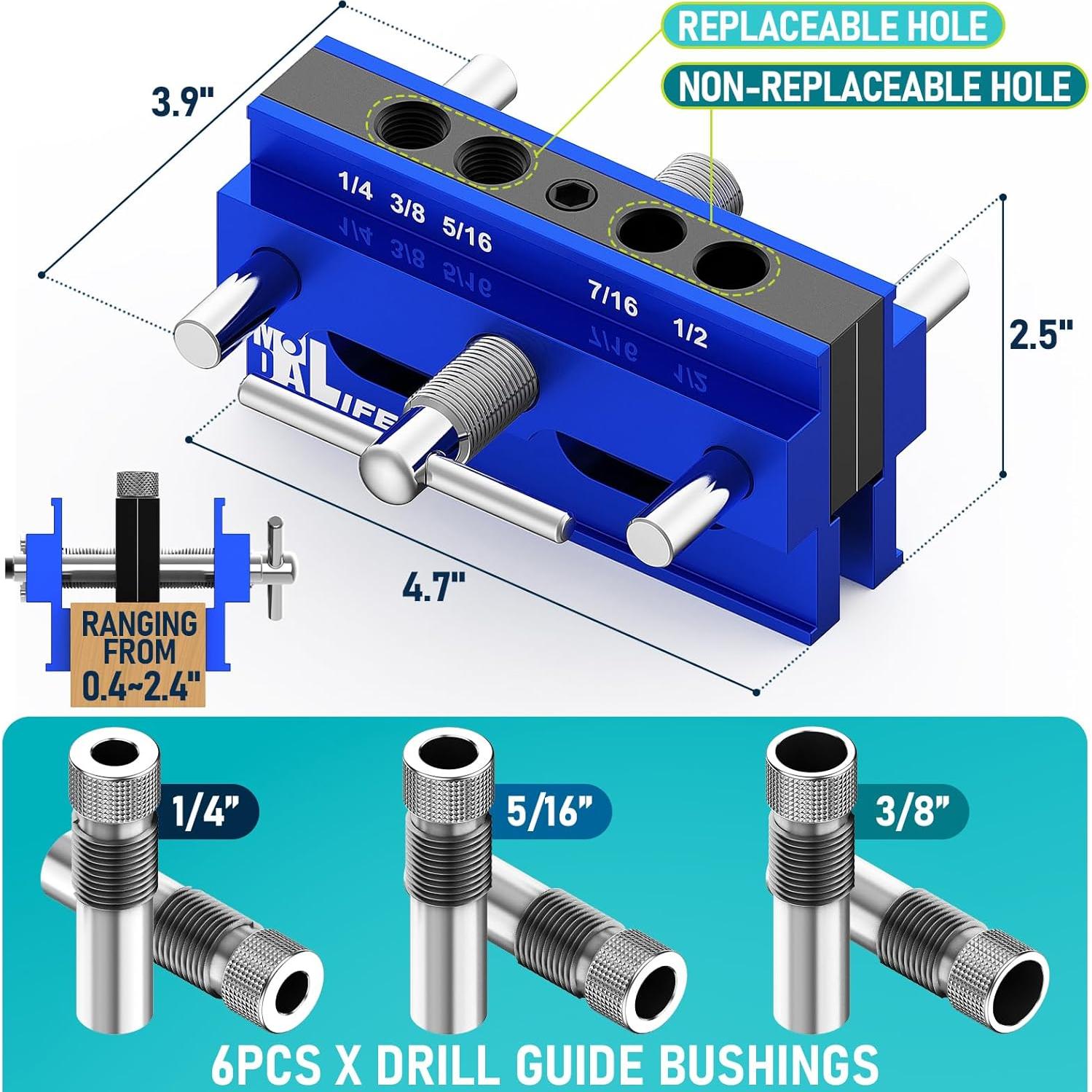 Kit de Plantilla de Alineación Automática LIFEMODA - Taladro Ajustable