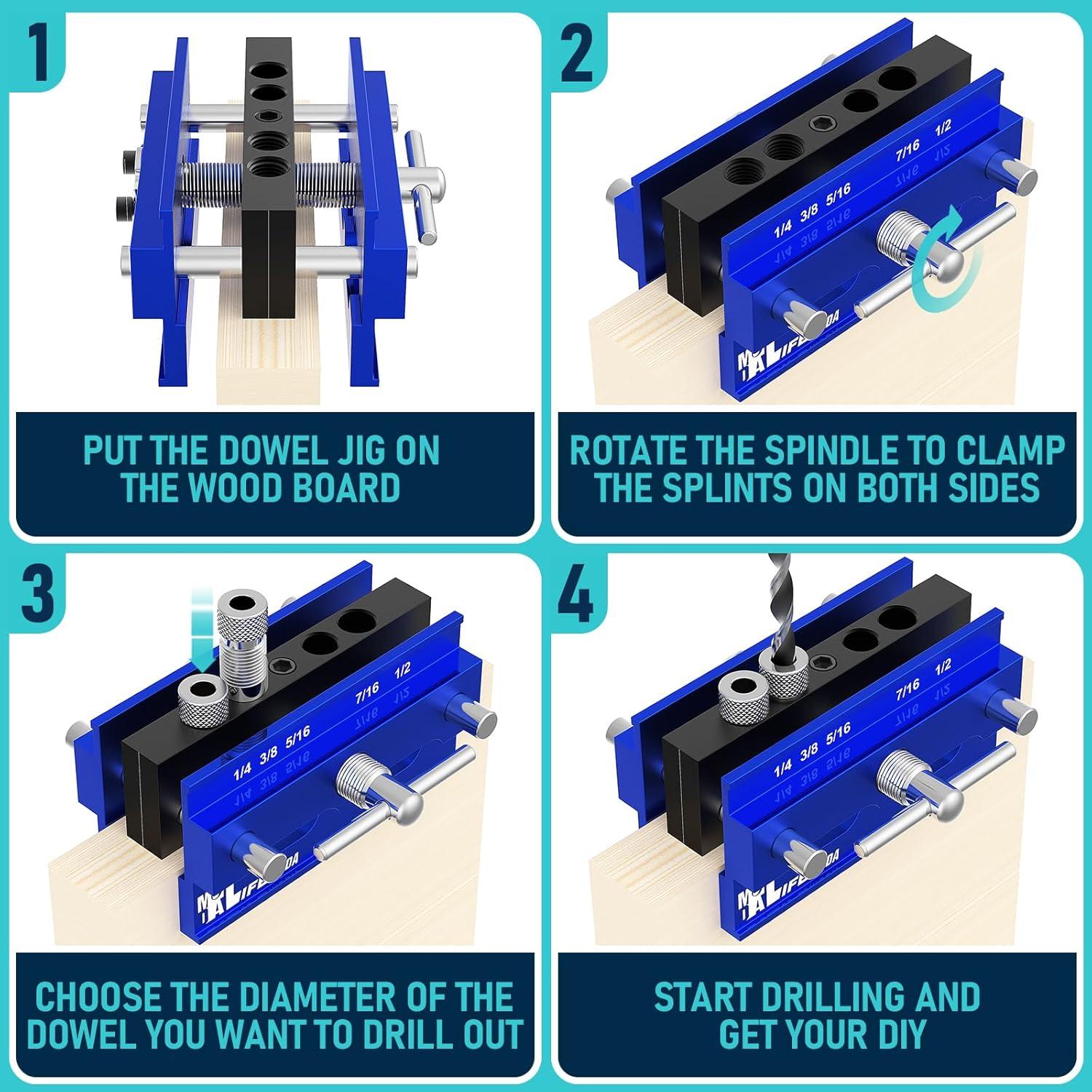 Kit de Plantilla de Alineación Automática LIFEMODA - Taladro Ajustable