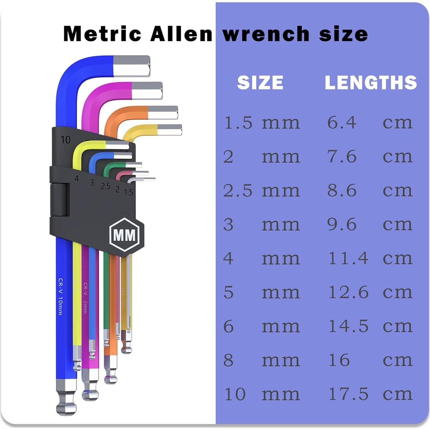 Juego de Llaves Allen Kimapeso 9 Piezas Métricas 1.5 a 10mm