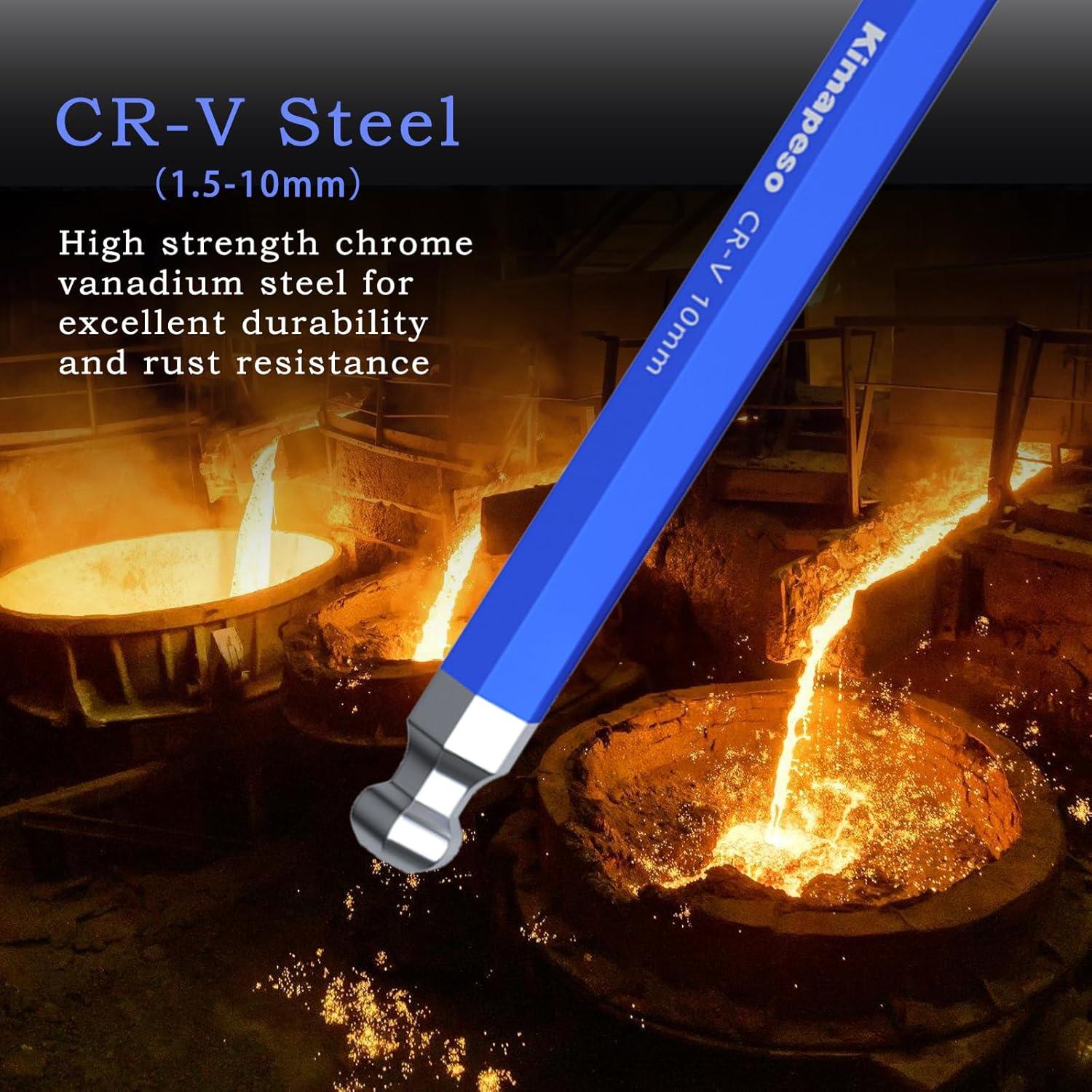 Juego de Llaves Allen Kimapeso 9 Piezas Métricas 1.5 a 10mm