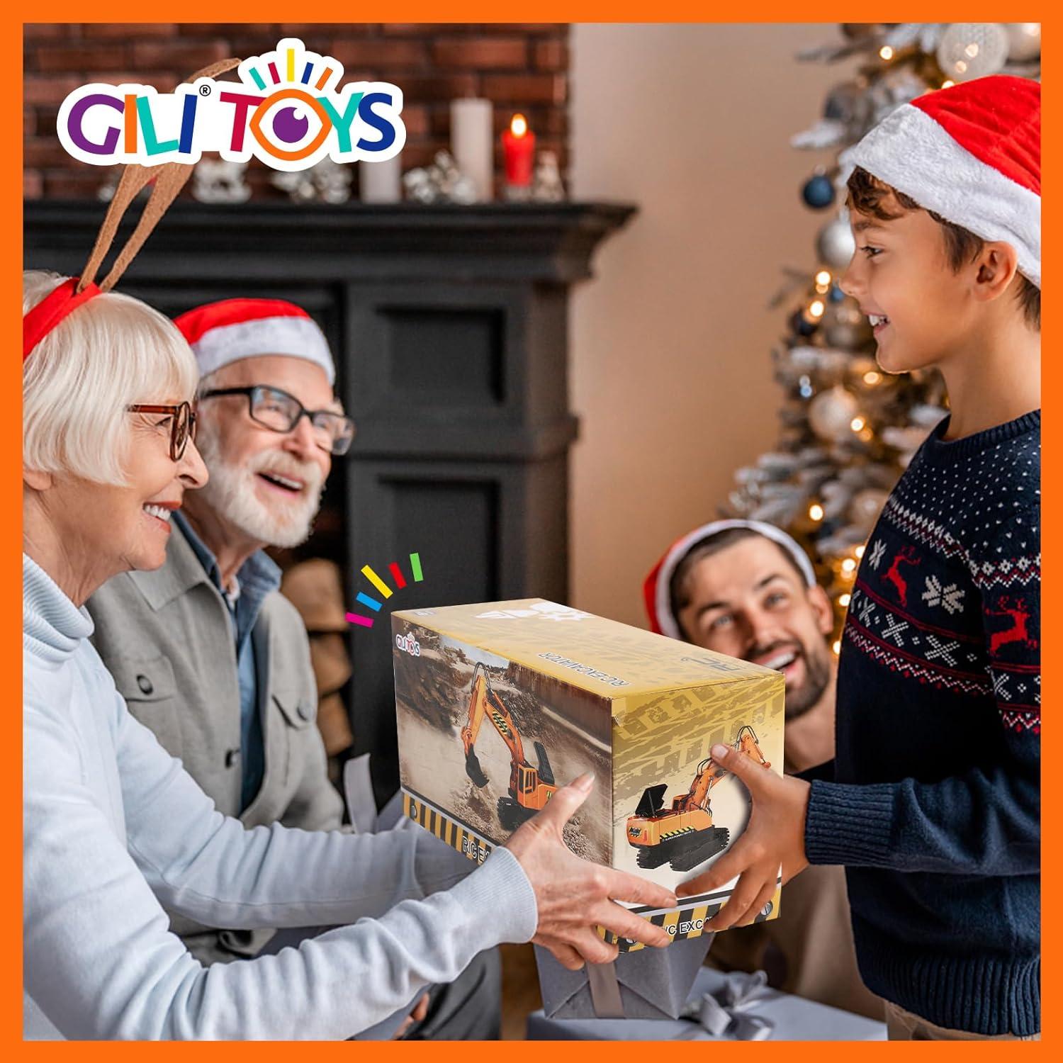 Excavadora RC GILI Control Remoto 35x12cm para Niños