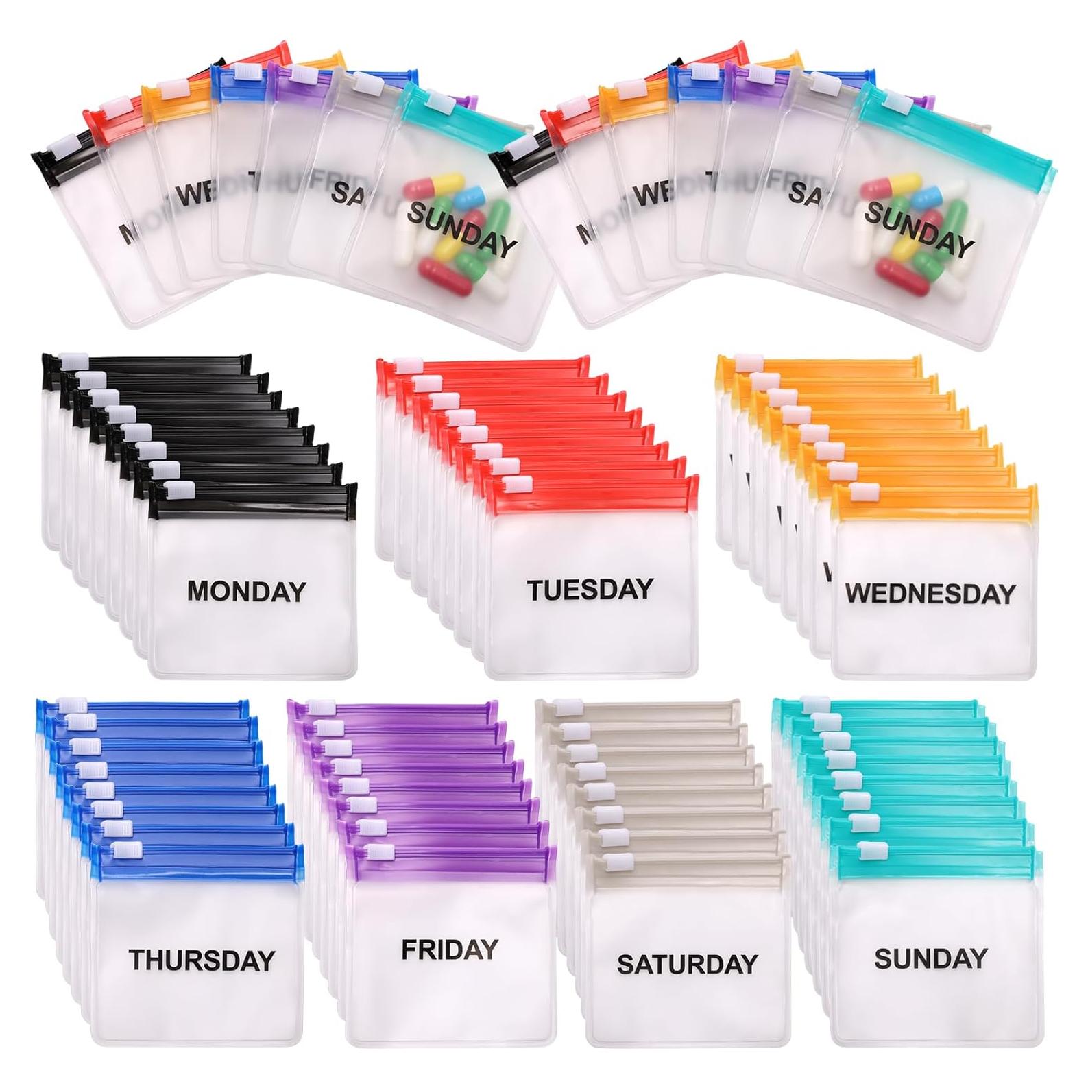 Bolsas de Píldoras Reutilizables Anglecai 35 Unidades 75x75mm