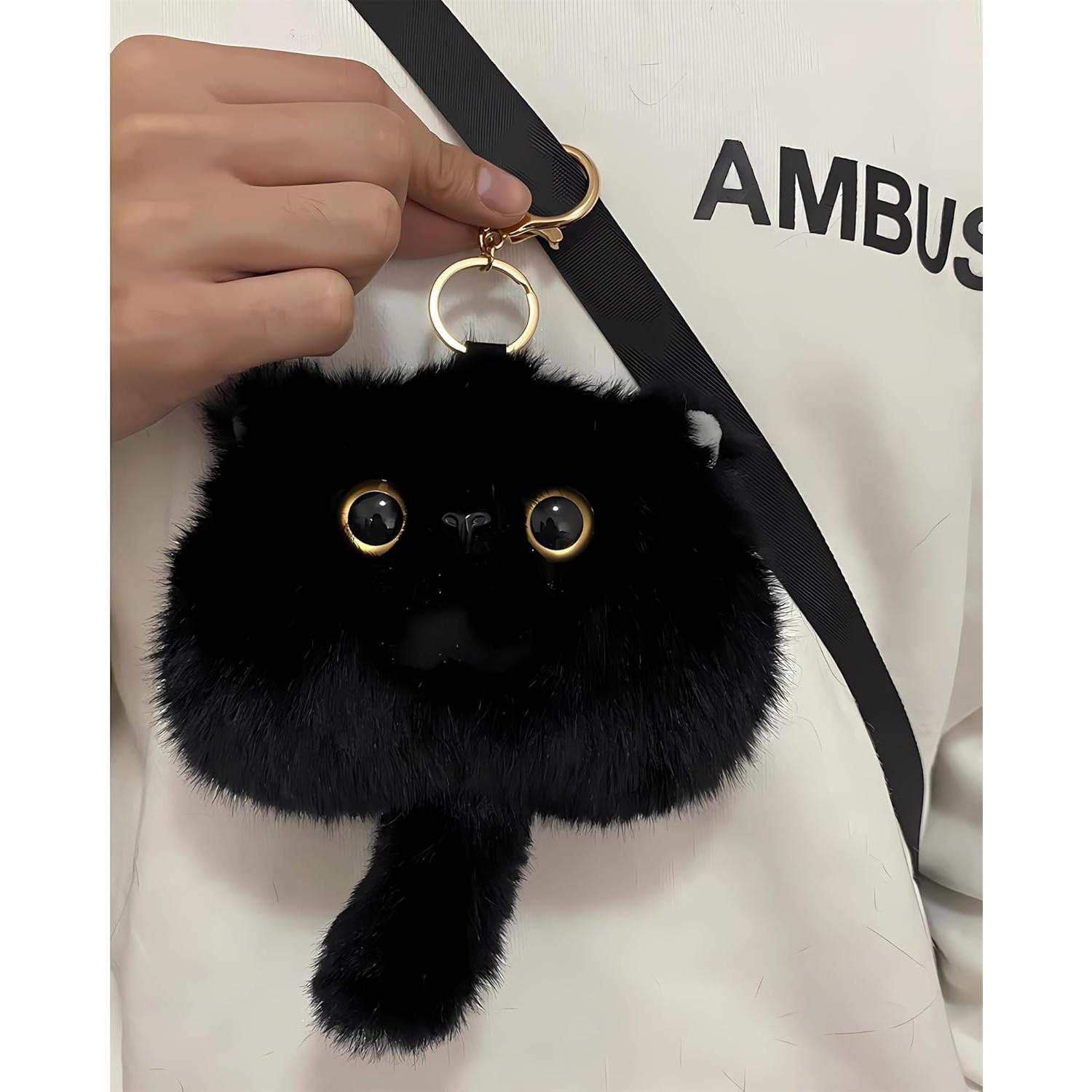 Monedero de Peluche de Gato HUIJUFU 16x22 cm Kawaii