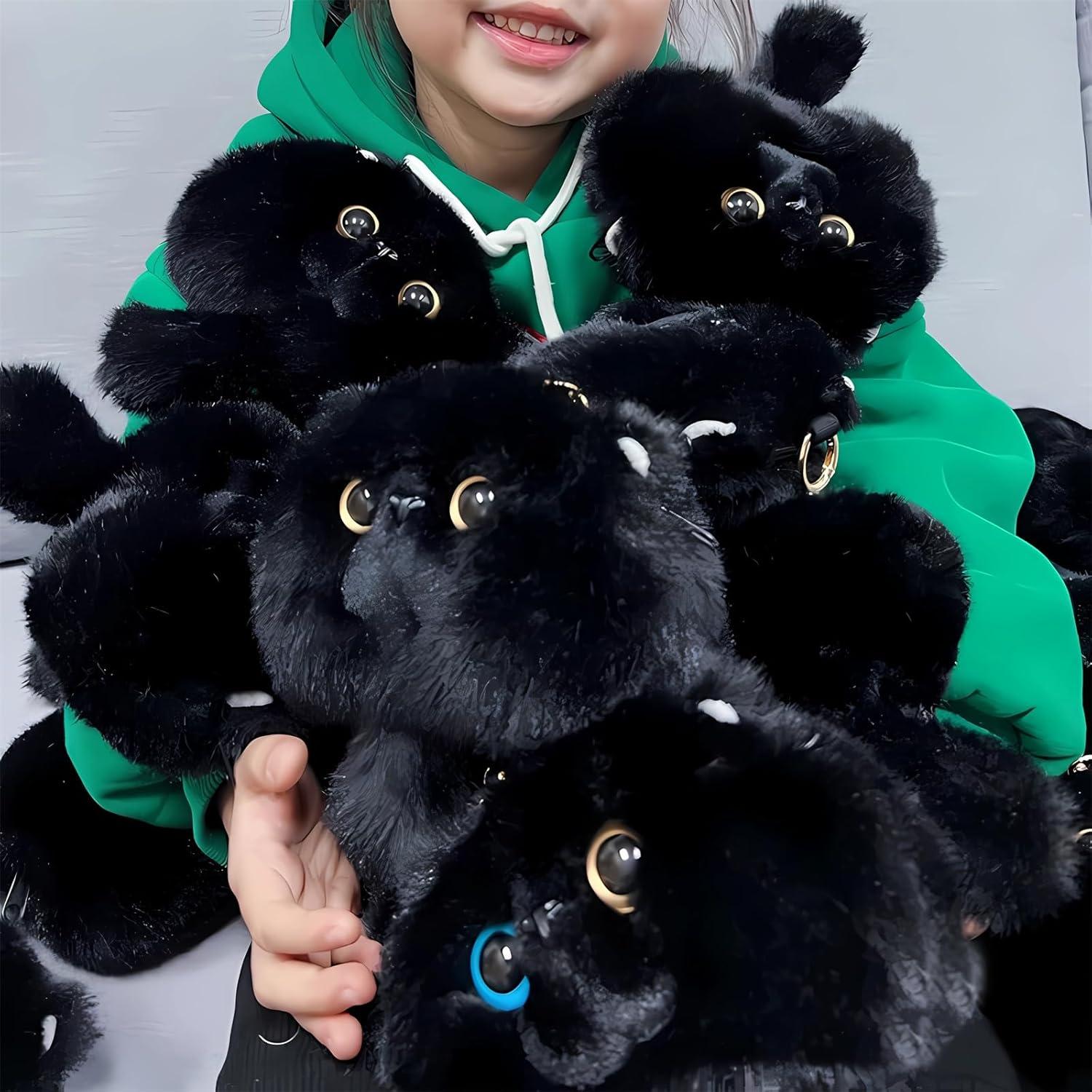 Monedero de Peluche de Gato HUIJUFU 16x22 cm Kawaii