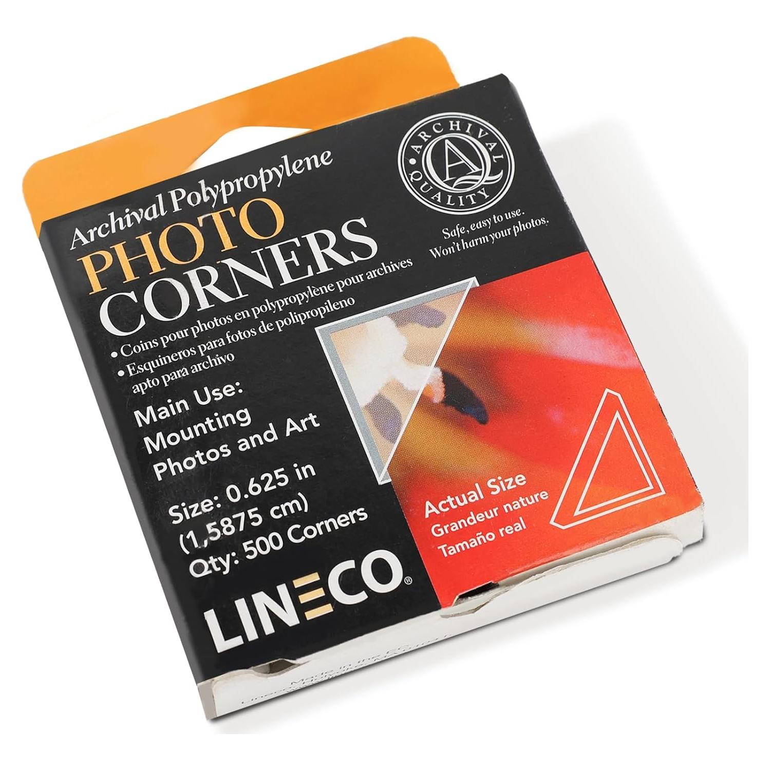 Esquinas Fotográficas Archival Autoadhesivas Lineco 1.59 cm (Paquete de 500)