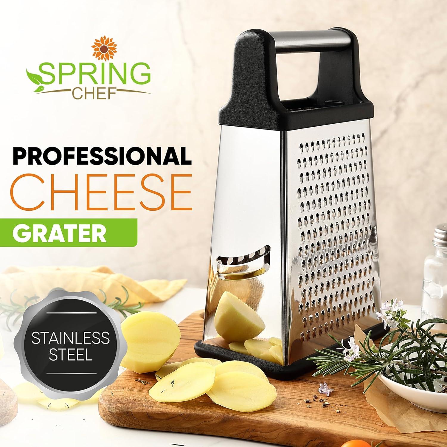 Rallador de Queso Profesional Spring Chef XL Acero Inoxidable
