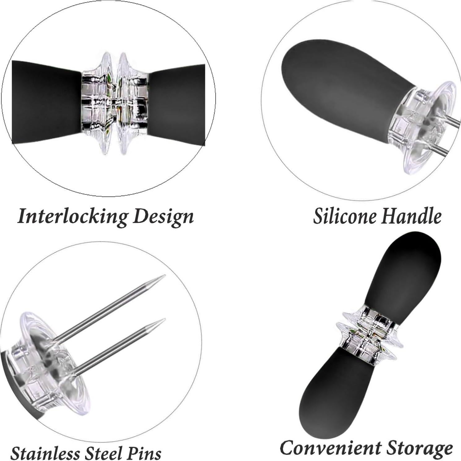 Juego de Sujetadores de Mazorcas de Maíz Higoney 10 Piezas Negro