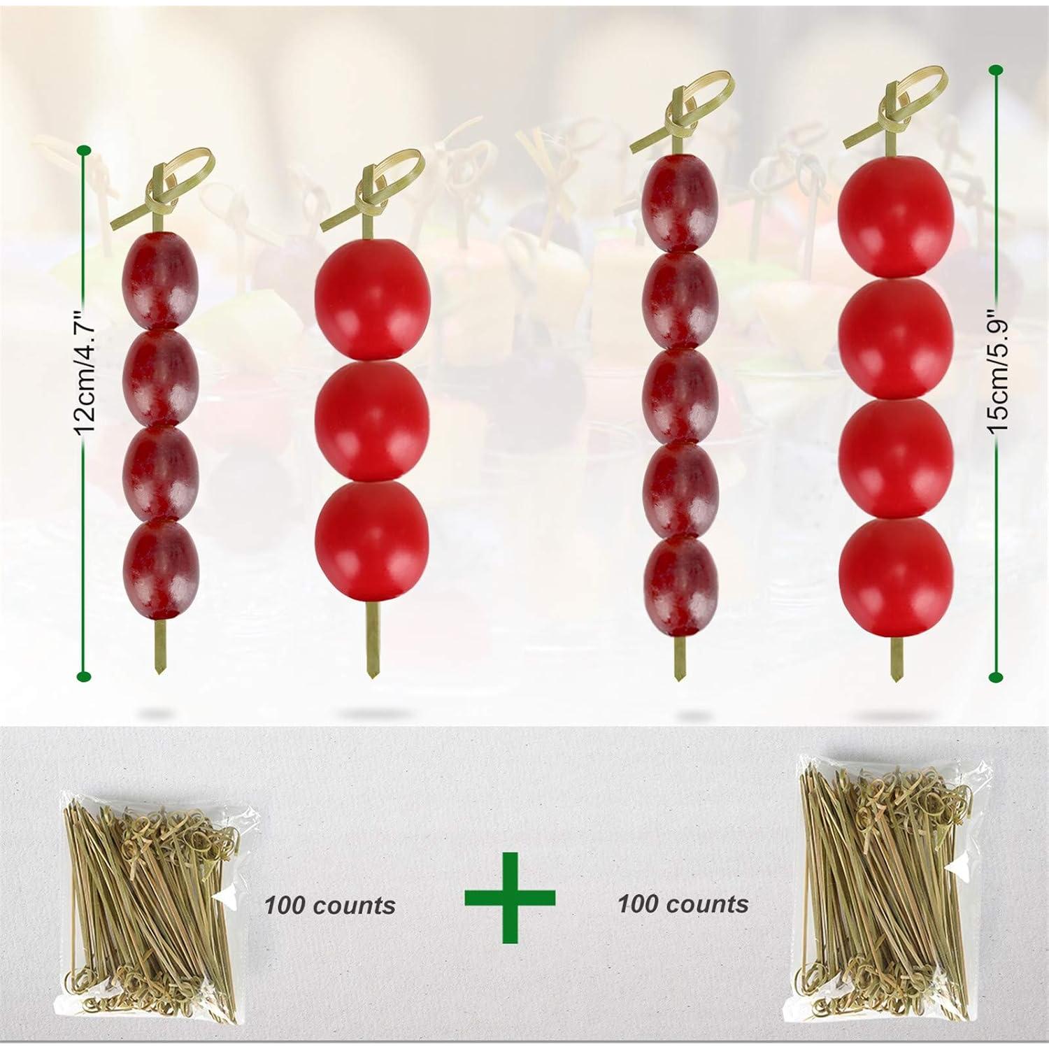 Palillos de Bambú Minisland 200 Pcs 11.94 y 15.24 cm