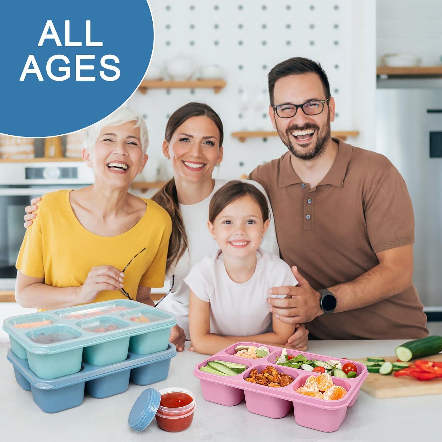 Contenedor de Almuerzo Caperci Bento Box 3 Piezas 5 Compartimentos