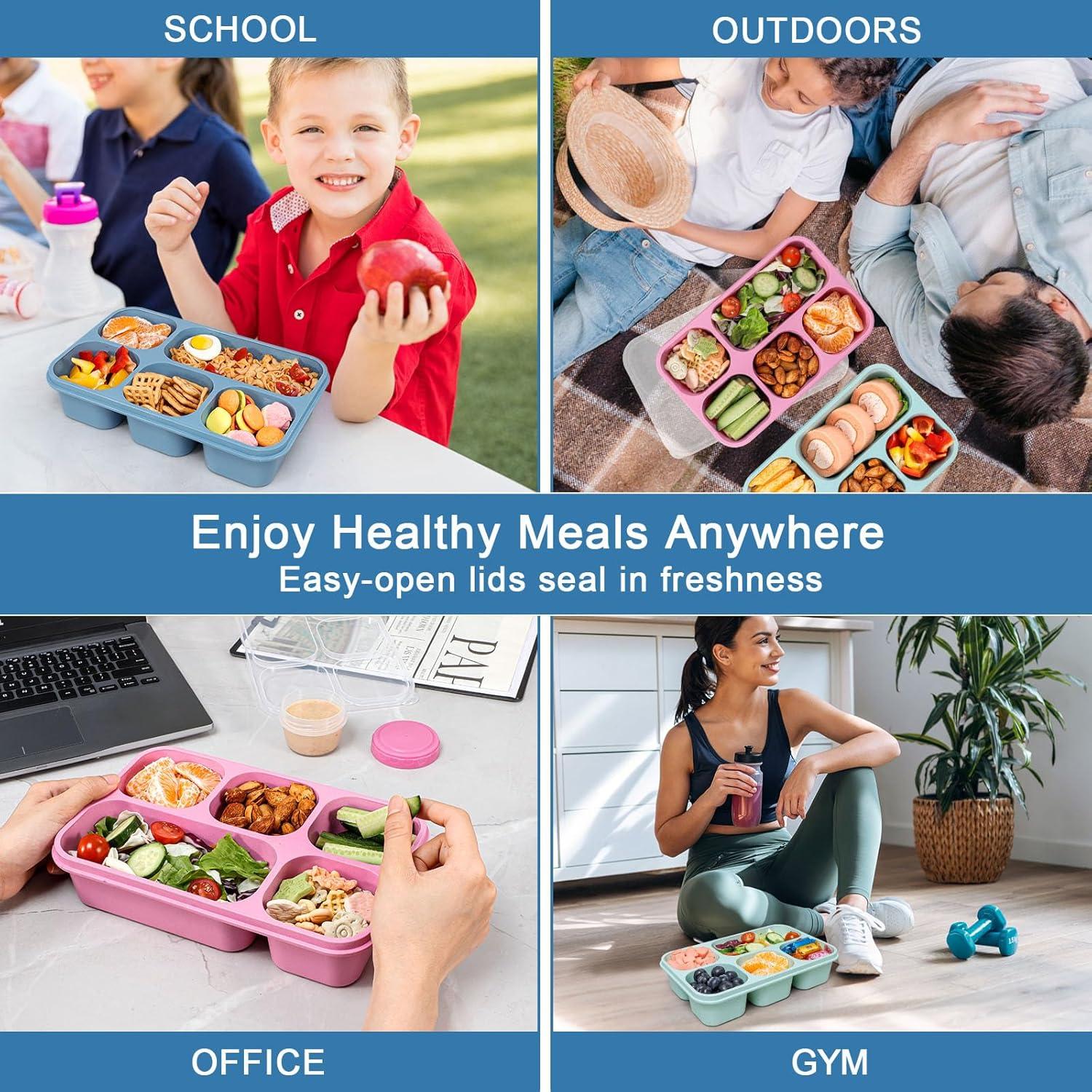 Contenedor de Almuerzo Caperci Bento Box 3 Piezas 5 Compartimentos