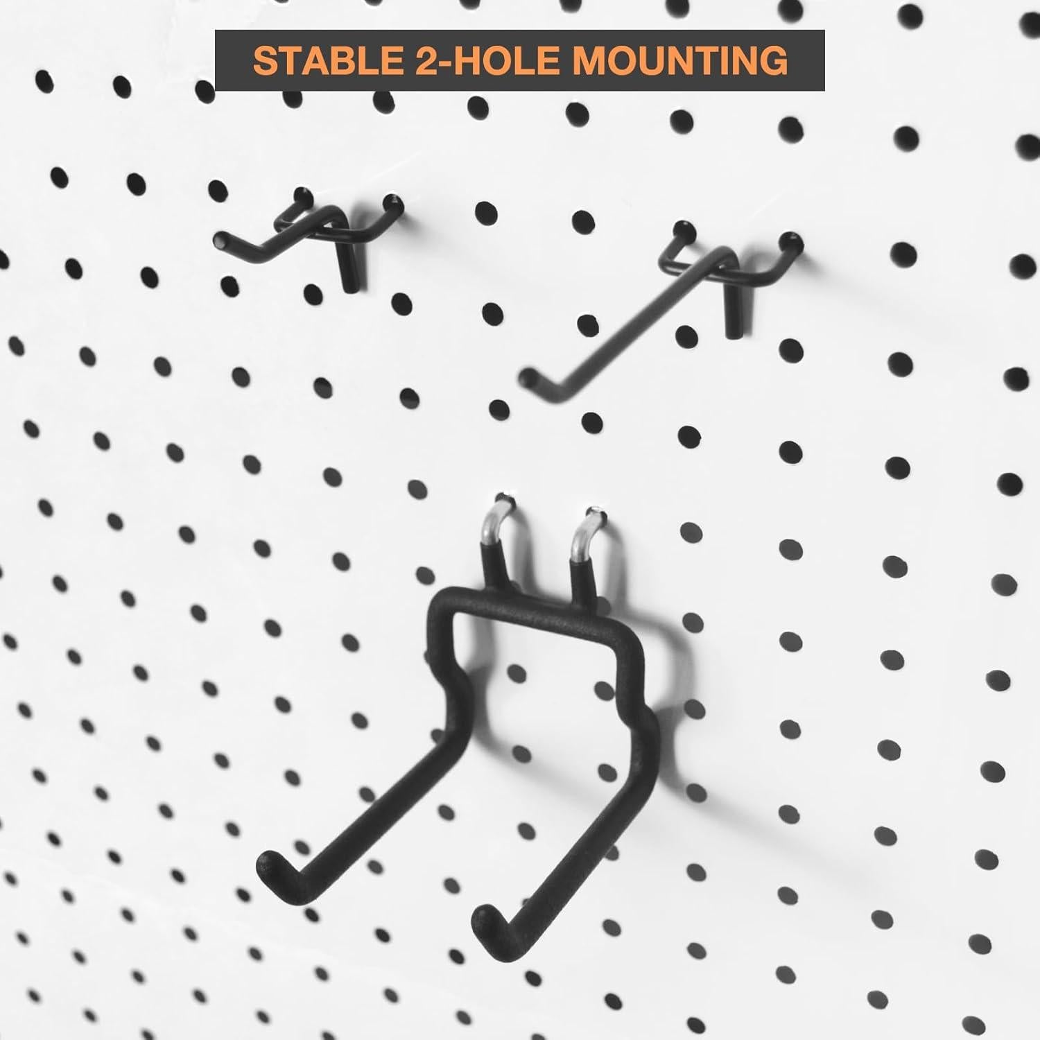 Ganchos para Tablero de Clavos G.CORE 24 Piezas Metal Negro