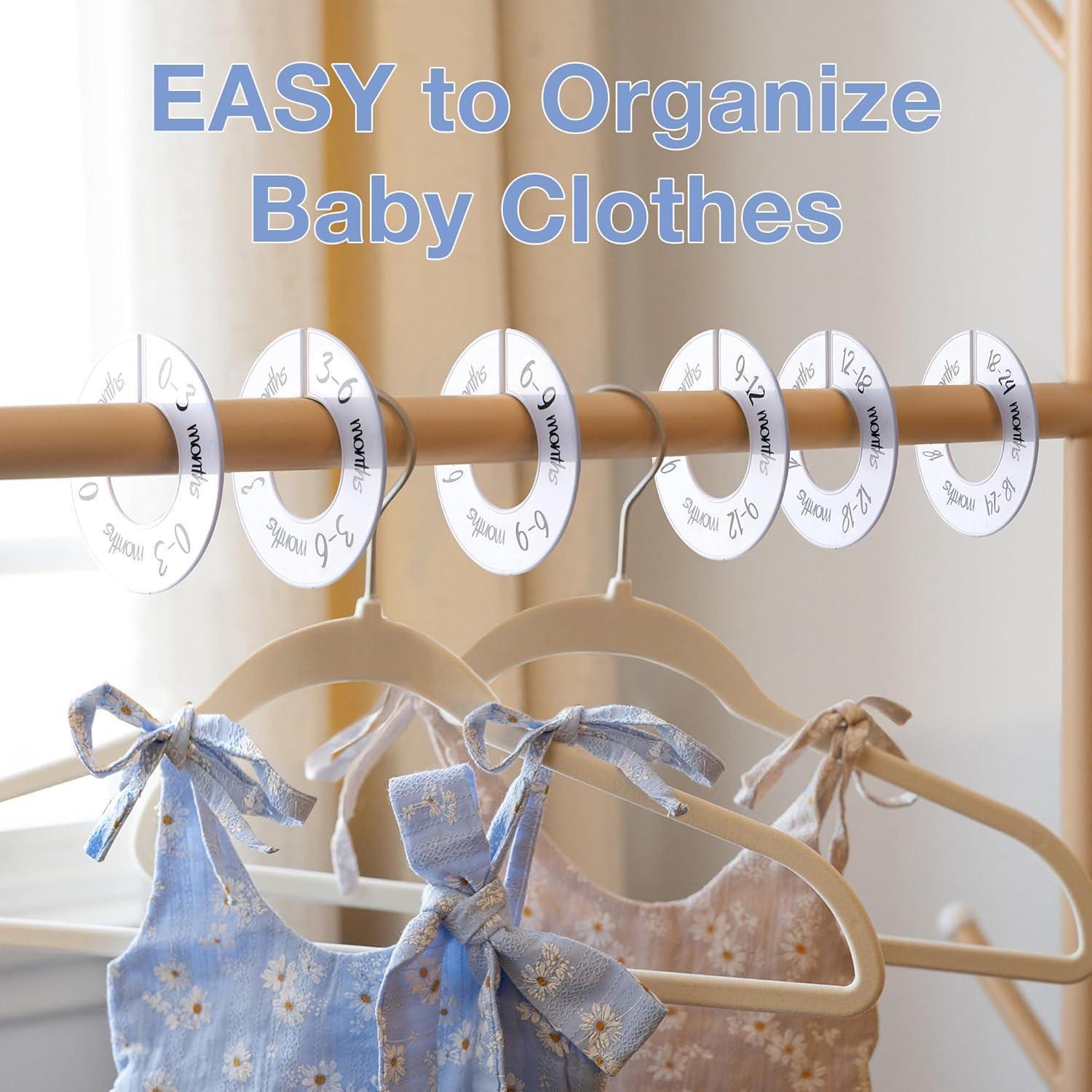 Divisores de Armario para Bebés Pro Goleem 6 PCS Organizador Blanco