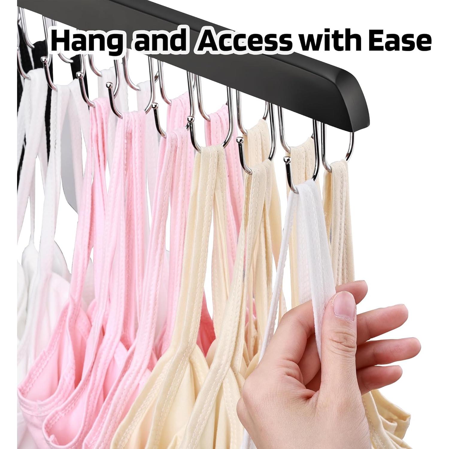 Pack de 2 Perchas de Madera Necamocu para Sujetadores y Ropa