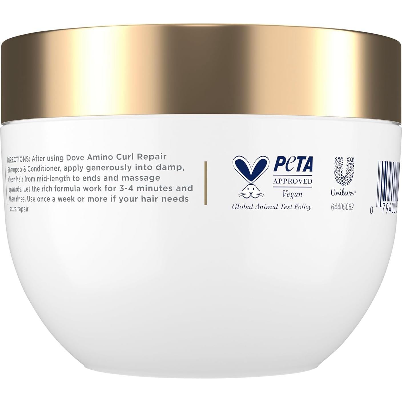 Mascarilla Dove Amino Curl Repair 10 en 1 272 ml para Cabello Rizado