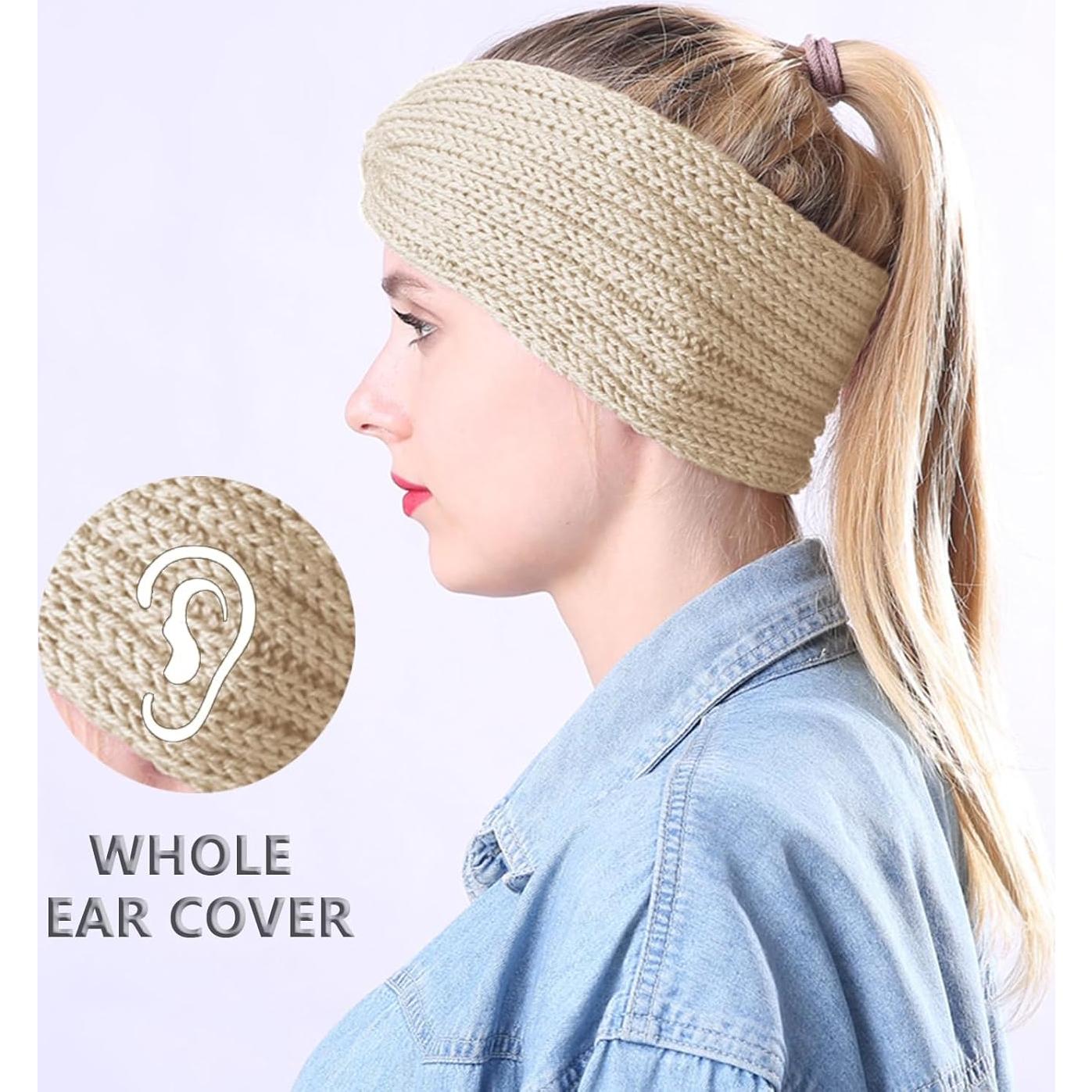 Diadema de Invierno STW-CCHB Beige con Forro de Fleece