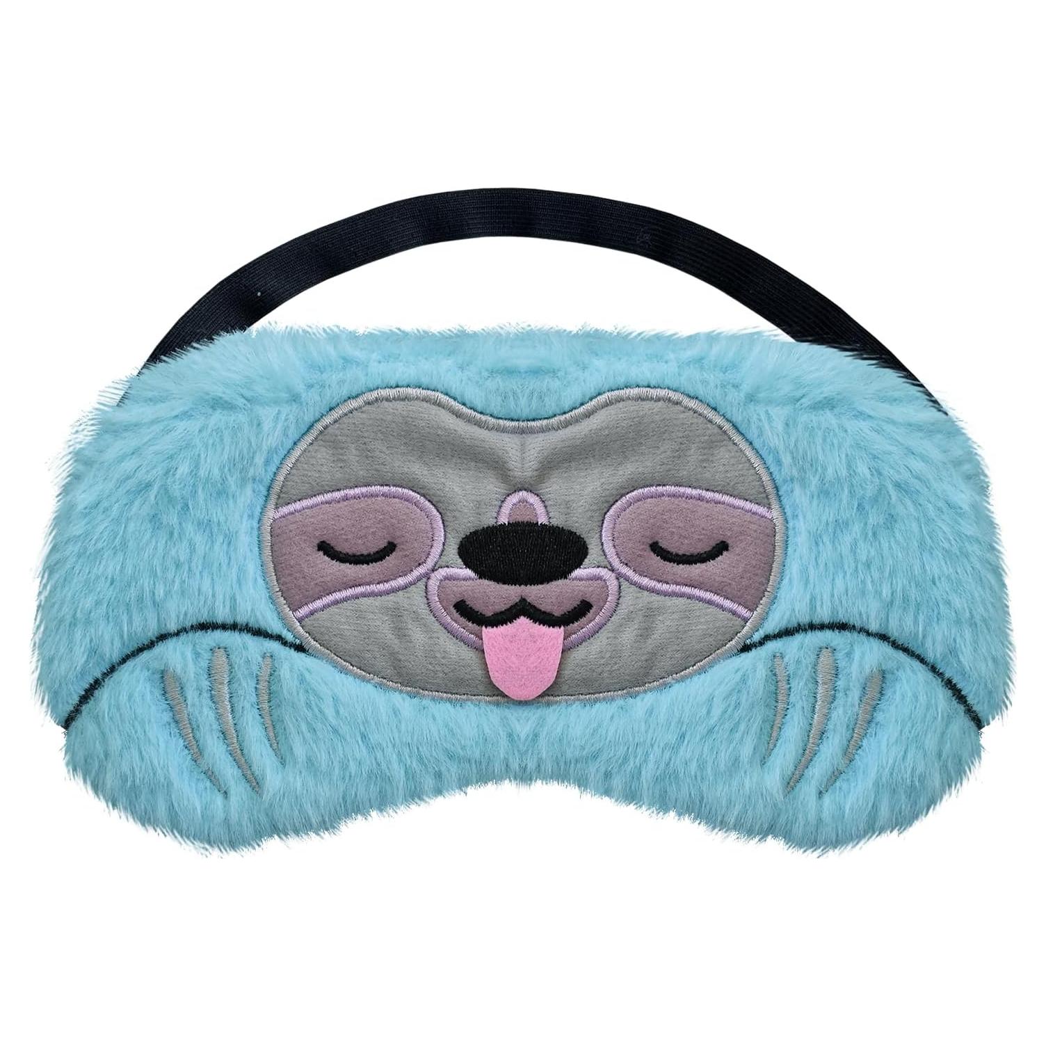 Máscara para dormir Ynaize perezoso azul suave 20x8 cm