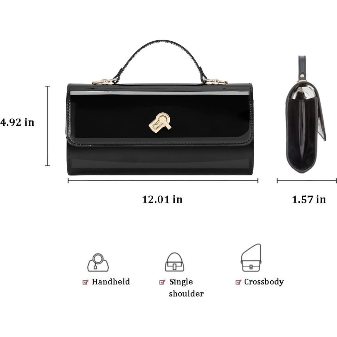 Clutch Metalizado PU para Mujeres Huralona - 30.5x4x12.5cm