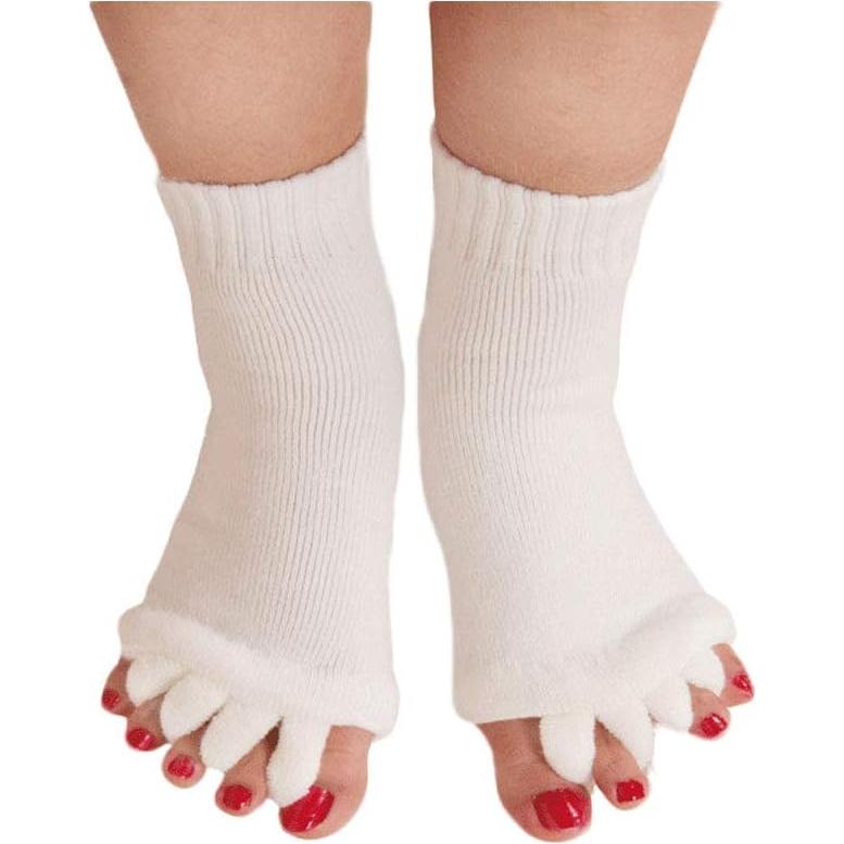 Calcetines Separadores de Dedos de Yoga 2 Pares - Alivio para Juanetes