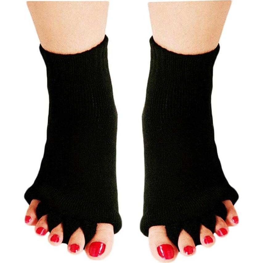 Calcetines Separadores de Dedos de Yoga 2 Pares - Alivio para Juanetes