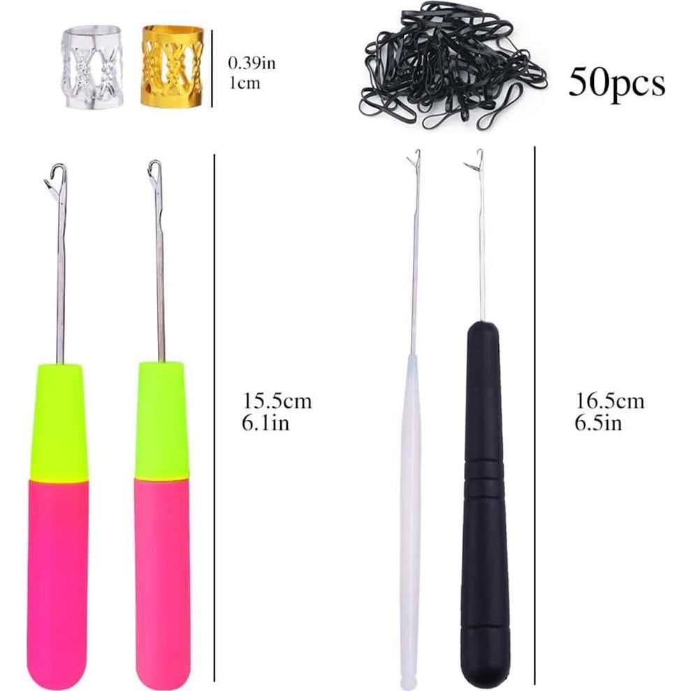 Juego de Ganchos de Crochet MORFEN 19 Piezas para Dreadlocks