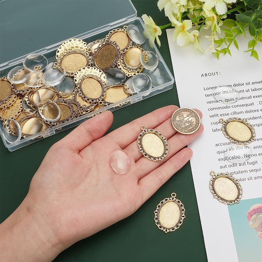 Kit de 60 Bandejas de Colgante Doradas PH PandaHall para Joyas DIY