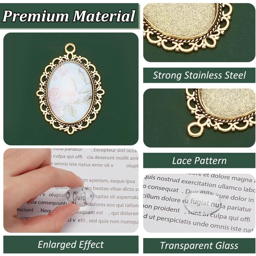 Kit de 60 Bandejas de Colgante Doradas PH PandaHall para Joyas DIY