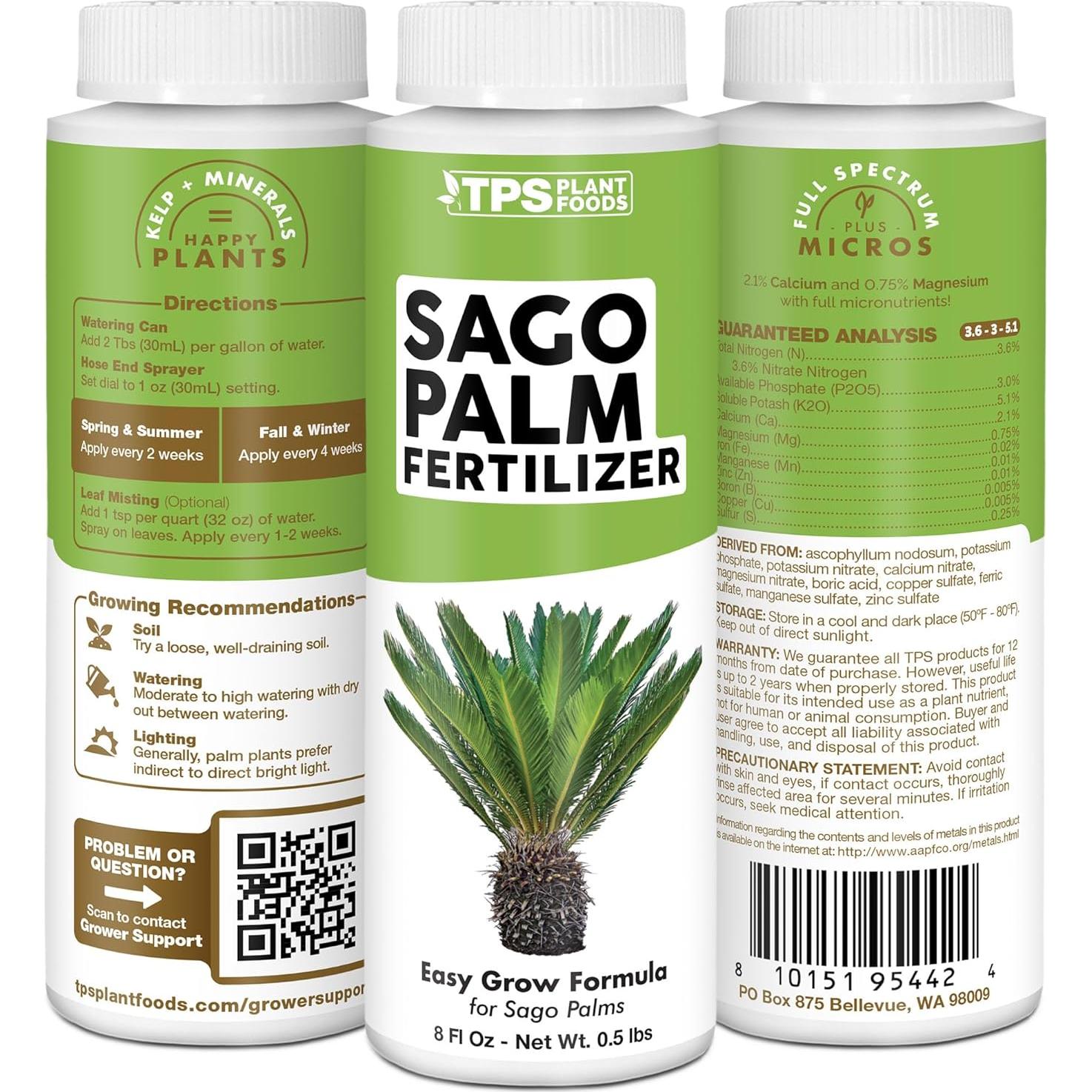 Fertilizante Líquido Completo para Palma Sago TPS 250ml