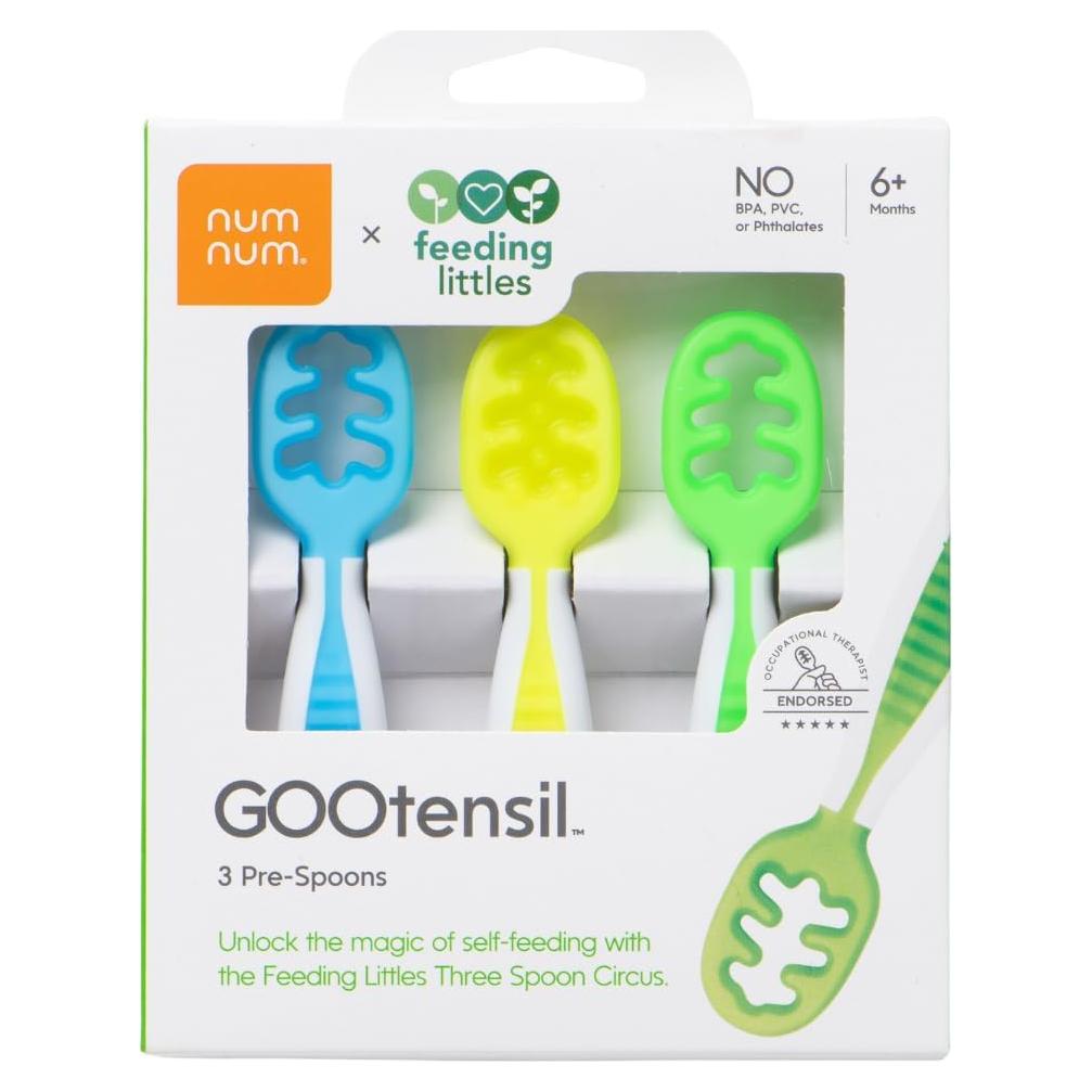 Juego de Cucharas de Silicona GOOtensils Feeding Littles - 3 Piezas