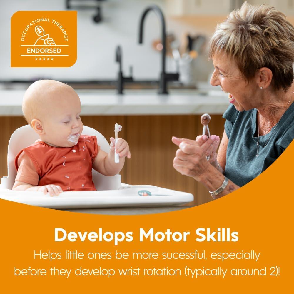 Juego de Cucharas de Silicona GOOtensils Feeding Littles - 3 Piezas