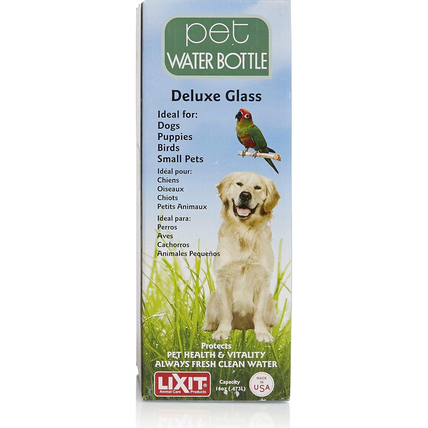 Botella de Agua de Vidrio Lixit 32oz para Aves y Mascotas