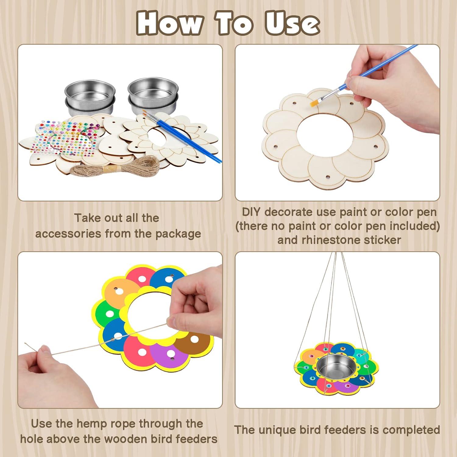 Kit de Alimentadores de Aves Fennoral para Niños - 4 Piezas DIY