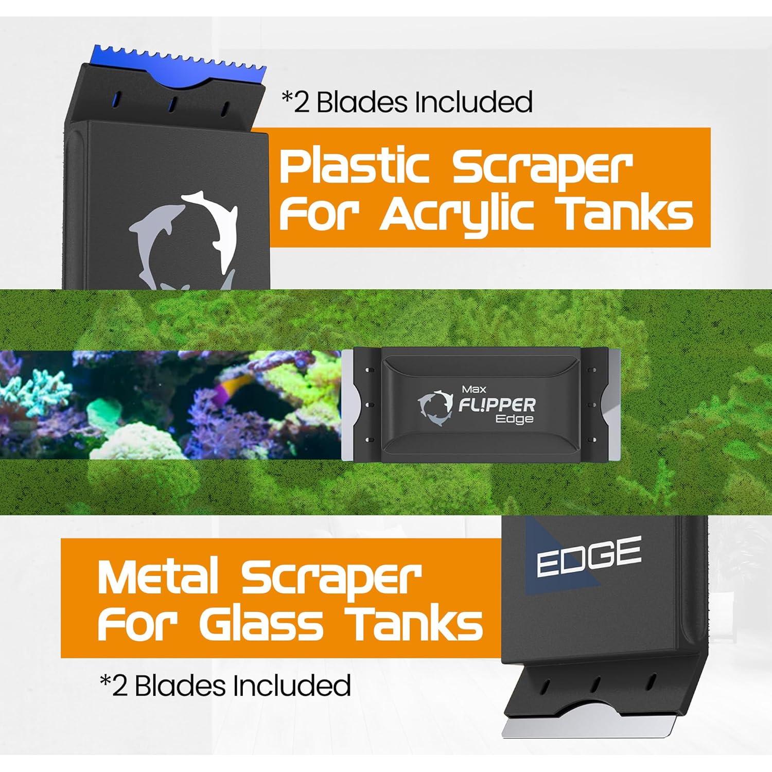 Limpiador Magnético Flipper EDGE 2-en-1 para Acuarios MAX