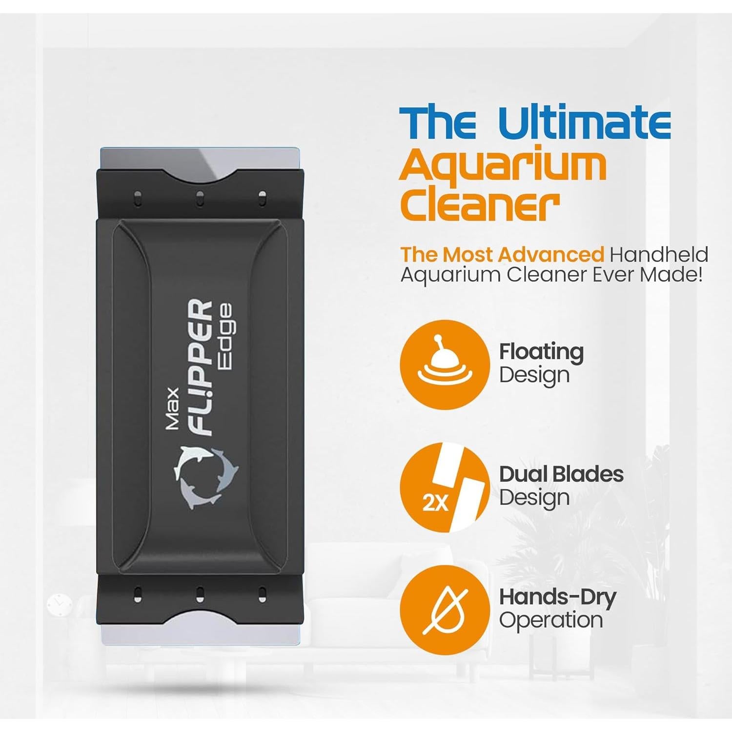 Limpiador Magnético Flipper EDGE 2-en-1 para Acuarios MAX