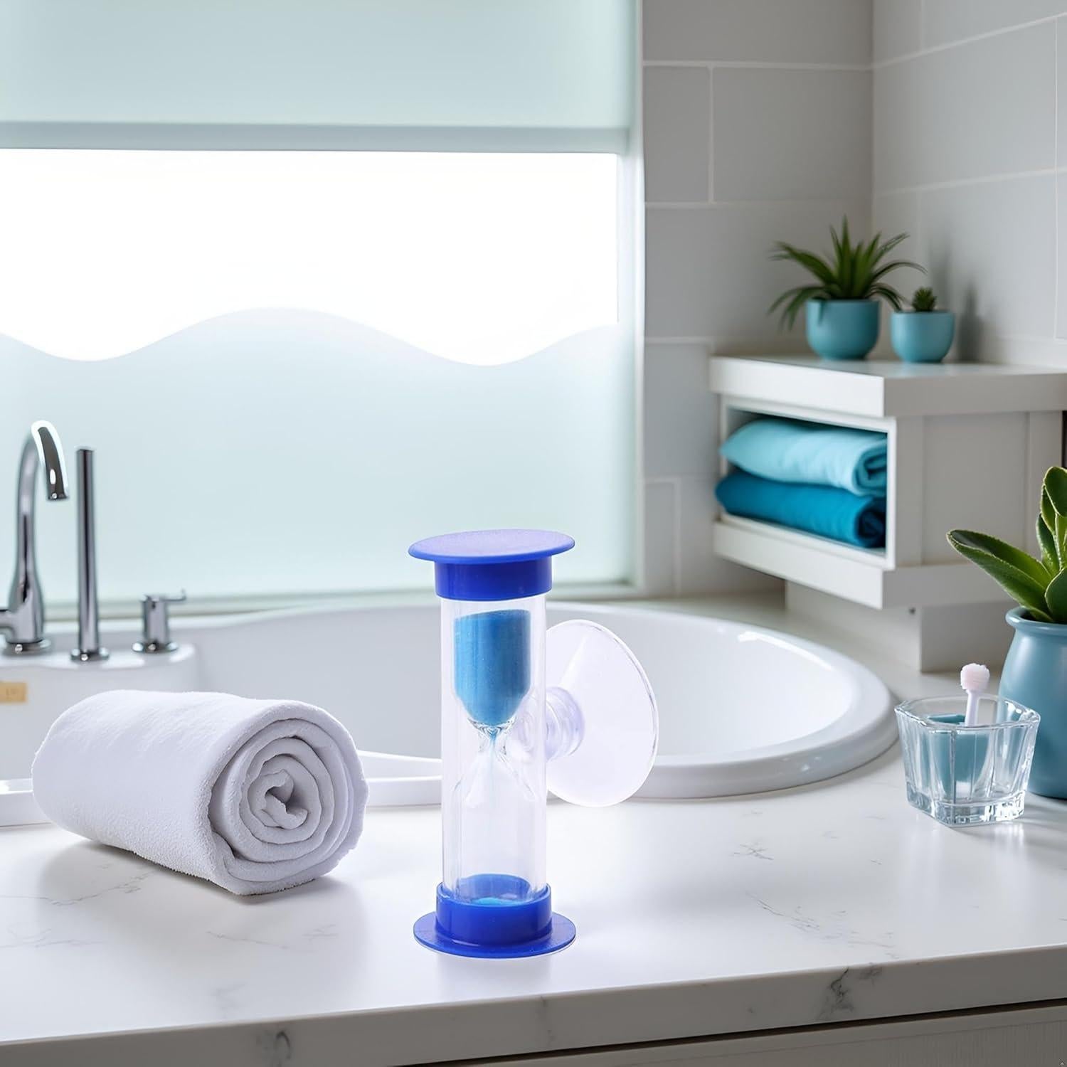 Temporizador de Arena de Plástico 2 Minutos SquarezhenBo Azul