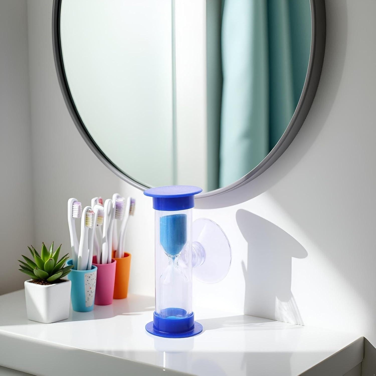 Temporizador de Arena de Plástico 2 Minutos SquarezhenBo Azul