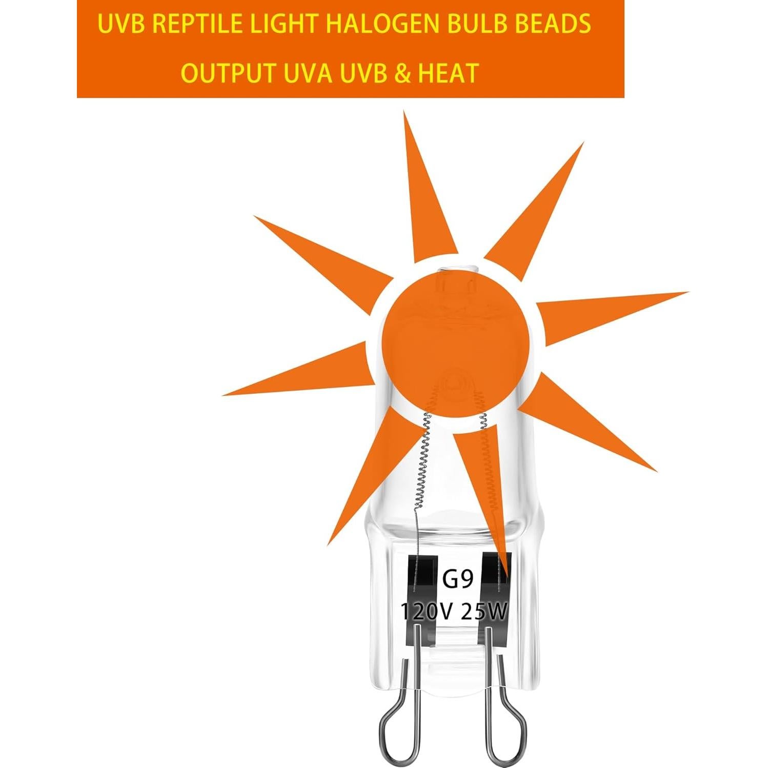 Paquete de 3 Bombillas Halógenas UVA UVB ExoRepti 25W para Reptiles