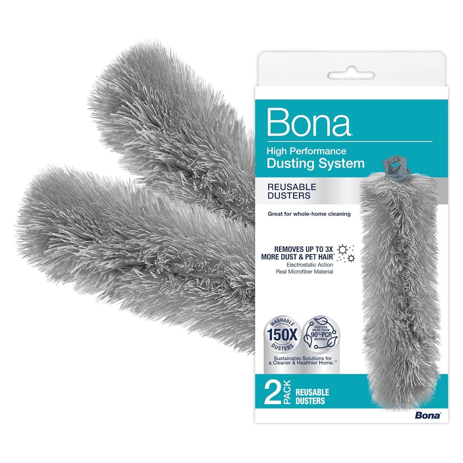 Plumeros Reutilizables Bona - Paquete de 2 - Microfibra Ecológica