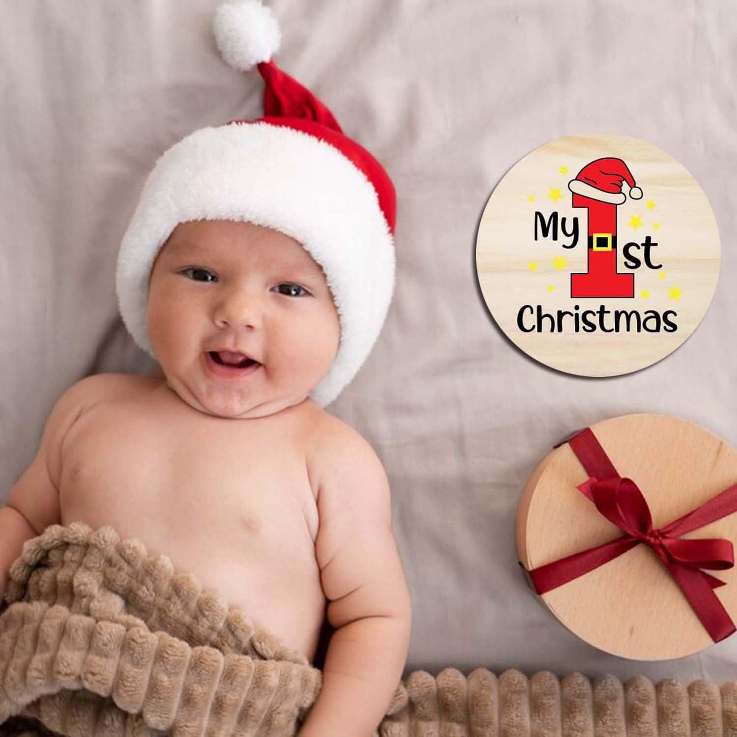 Tarjetas de Hitos Mensuales de Madera RORANIC para Bebés