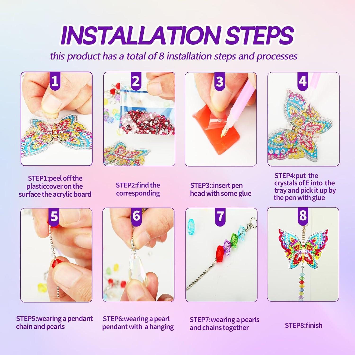 6 Piezas Atrapa Sol de Pintura de Diamante WALACT DIY