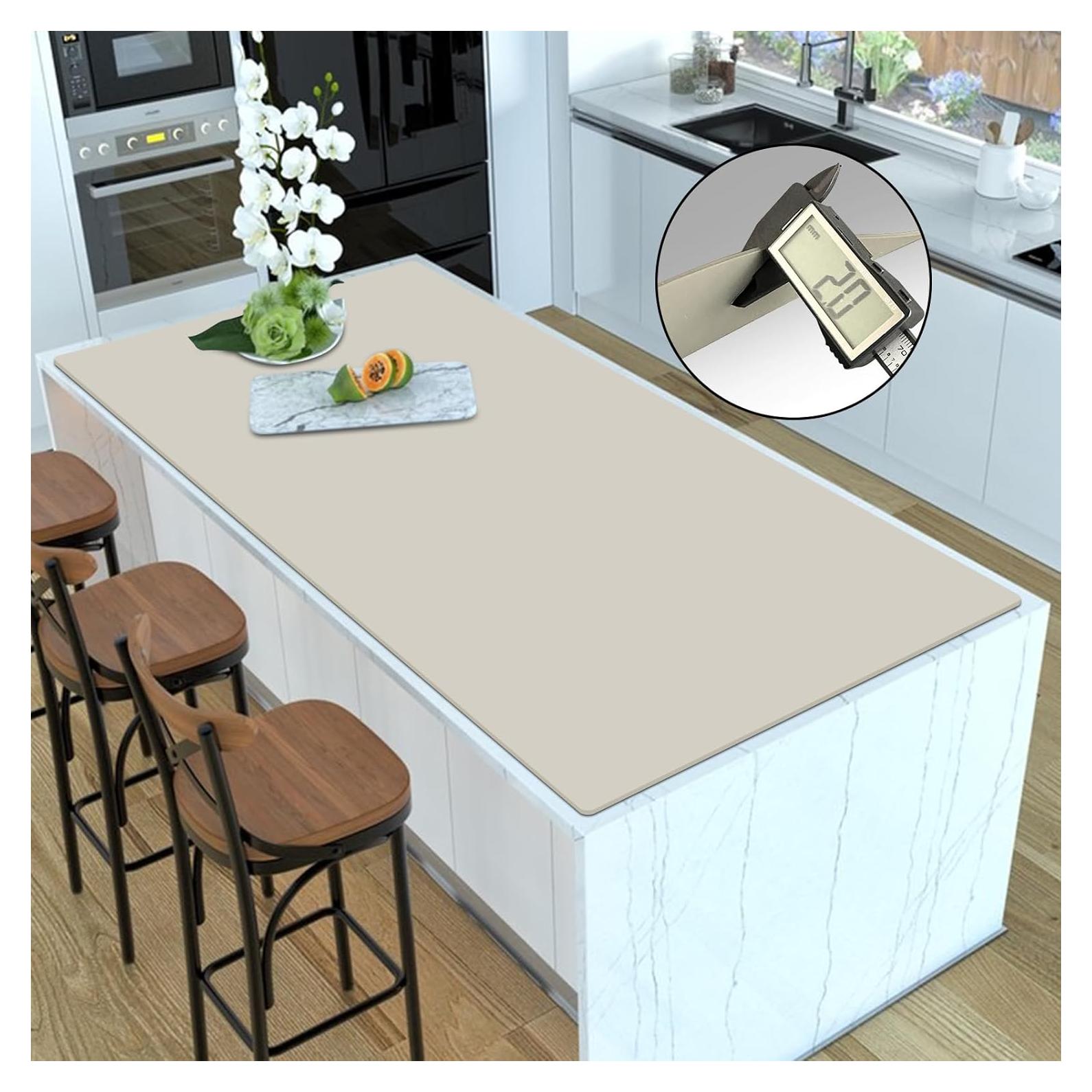 Alfombrilla de Silicona Ultibe 120x60cm Antideslizante Gris Beige