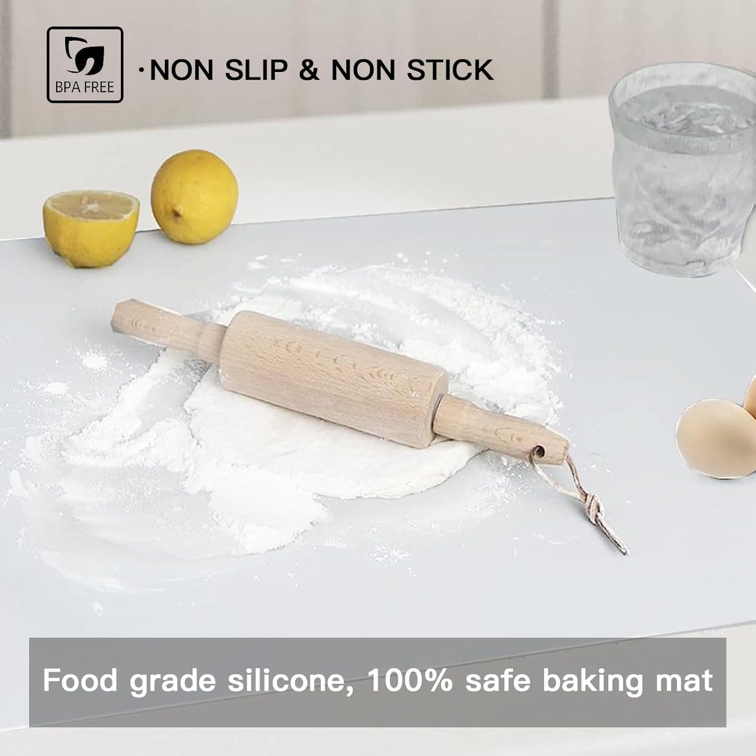 Alfombrilla de Silicona Ultibe 120x60cm Antideslizante Gris Beige