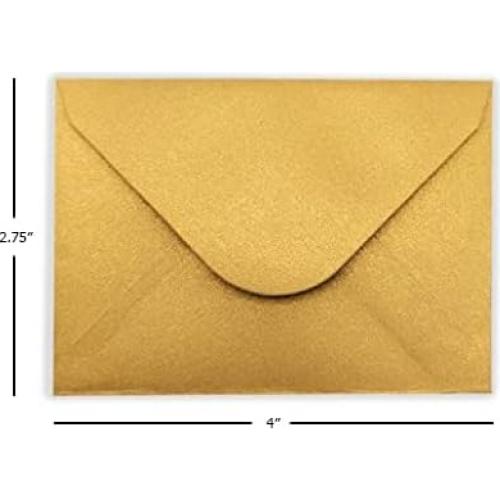 Mini Sobres Dorados 10.16 x 6.99 cm Purple Q Crafts - Paquete de 100