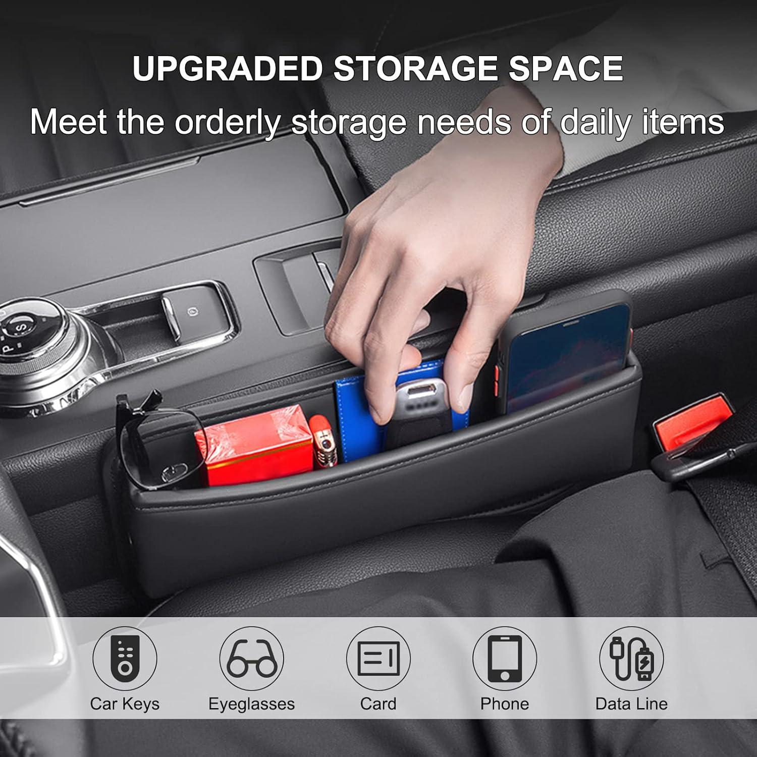 Relleno Espacio Asientos Coche Elegananccy Cuero Premium Negro